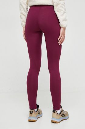 Columbia leggins sport Hike femei, culoarea bordo, neted