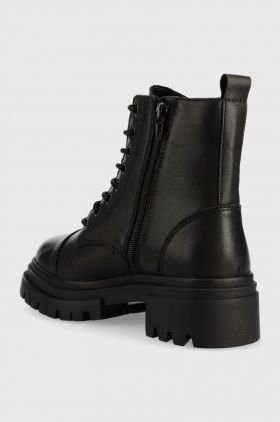 Aldo cizme de piele Bigmark femei, culoarea negru, cu platforma