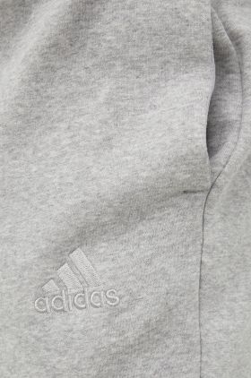 adidas pantaloni de trening barbati, culoarea gri, melanj