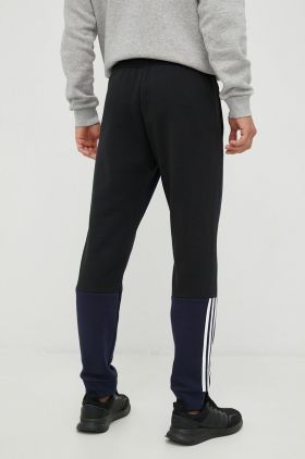 adidas pantaloni de trening barbati, culoarea negru, cu imprimeu