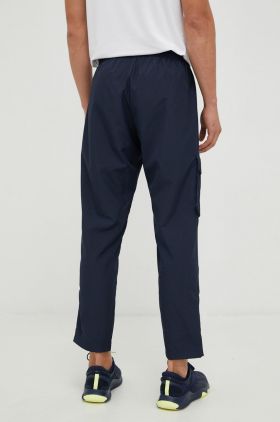 adidas pantaloni de trening barbati, culoarea albastru marin, neted