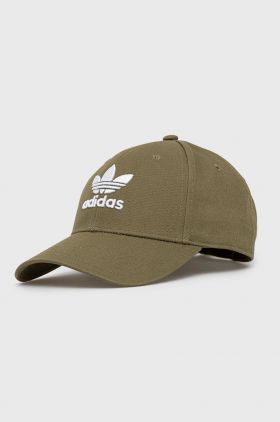 adidas Originals căciulă din bumbac culoarea verde, cu imprimeu  HL9324