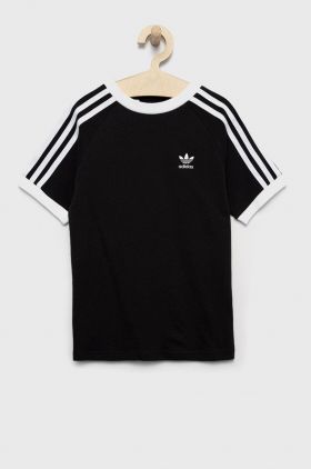 adidas Originals tricou copii culoarea negru, cu imprimeu