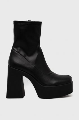 Aldo botine Grandstep femei, culoarea negru, cu platforma