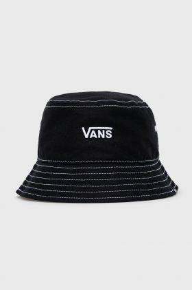 Vans palarie din bumbac culoarea negru, bumbac