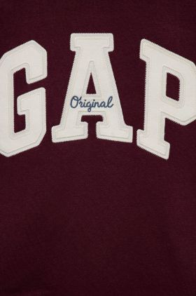 GAP bluza copii culoarea bordo, cu imprimeu