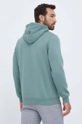 Puma bluză bărbați, culoarea verde, cu glugă, imprimeu 586687