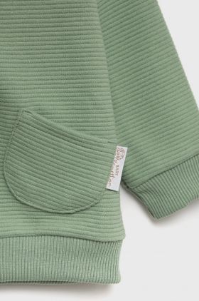 United Colors of Benetton bluza copii culoarea verde, neted