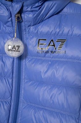 EA7 Emporio Armani geaca de puf pentru copii culoarea rosu