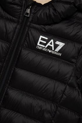 EA7 Emporio Armani geaca de puf pentru copii culoarea rosu