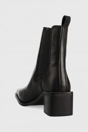 Aldo ghete chelsea de piele Foal femei, culoarea negru, cu toc drept