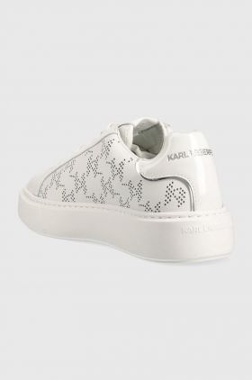 Karl Lagerfeld sneakers din piele Maxi Kup culoarea alb