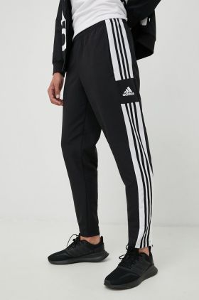 adidas Performance pantaloni barbati, culoarea negru, neted