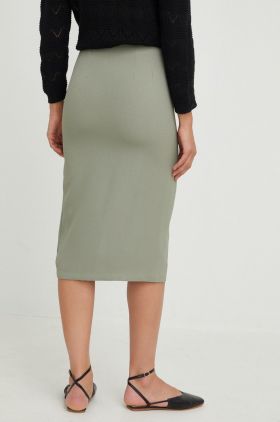 Answear Lab fusta culoarea verde, midi, drept