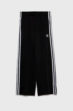 adidas Originals pantaloni de trening pentru copii culoarea negru, cu imprimeu