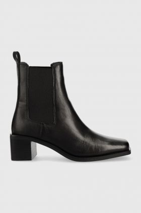 Aldo ghete chelsea de piele Foal femei, culoarea negru, cu toc drept