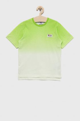 Fila tricou de bumbac pentru copii culoarea verde, modelator