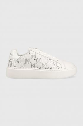 Karl Lagerfeld sneakers din piele Maxi Kup culoarea alb