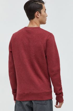 Superdry bluza barbati, culoarea bordo, melanj