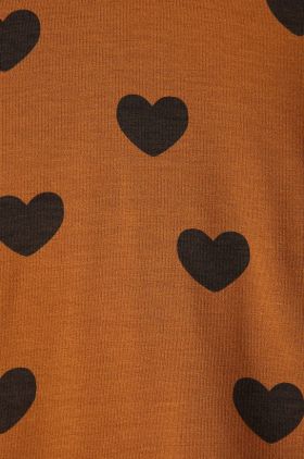 Mini Rodini longsleeve copii culoarea maro, modelator