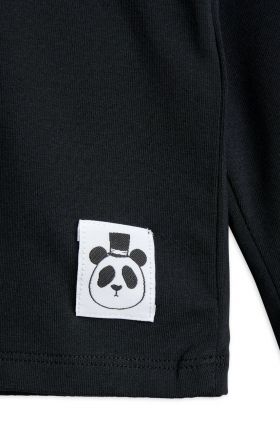 Mini Rodini longsleeve copii culoarea negru, neted