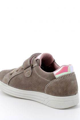 Primigi sneakers de piele întoarsă pentru copii culoarea bej