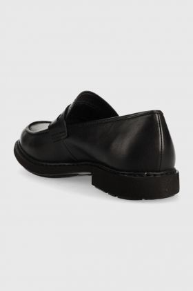 Camper mocasini de piele Mil barbati, culoarea negru