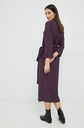 Sisley rochie culoarea violet, maxi, drept