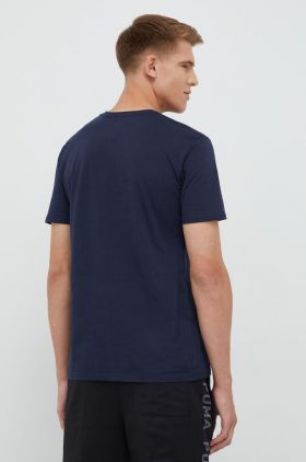 Quiksilver tricou din bumbac culoarea albastru marin, cu imprimeu