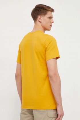 Jack Wolfskin tricou din bumbac barbati, culoarea verde, neted