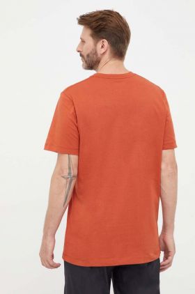 Jack Wolfskin tricou din bumbac barbati, culoarea verde, neted