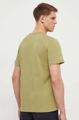 Jack Wolfskin tricou din bumbac barbati, culoarea verde, neted
