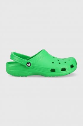 Crocs papuci Classic culoarea verde 10001