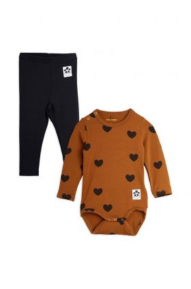 Mini Rodini compleu bebe culoarea maro