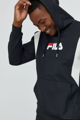 Fila bluza barbati, culoarea negru, cu imprimeu