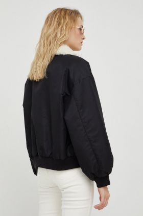 Levi's geaca femei, culoarea negru, de tranzitie