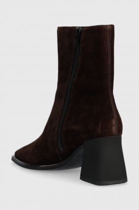 Vagabond Shoemakers cizme din piele intoarsa Hedda femei, culoarea maro, cu toc drept
