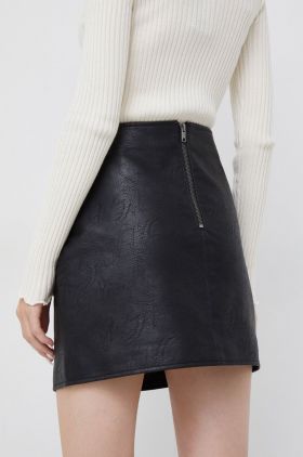 Pepe Jeans fusta culoarea negru, mini, drept