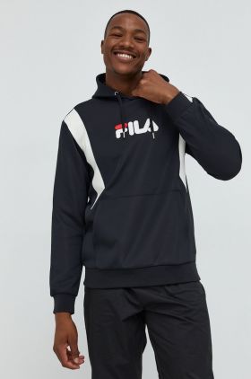 Fila bluza barbati, culoarea negru, cu imprimeu