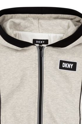 Dkny hanorac de bumbac pentru copii culoarea bej, modelator