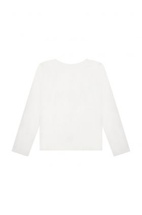 Michael Kors longsleeve din bumbac pentru copii culoarea alb