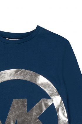 Michael Kors longsleeve din bumbac pentru copii culoarea alb