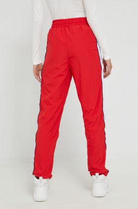 Fila pantaloni de trening femei, culoarea rosu, modelator