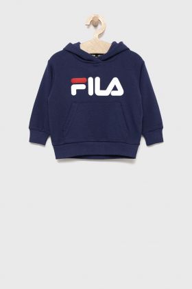 Fila bluza copii culoarea albastru marin, neted