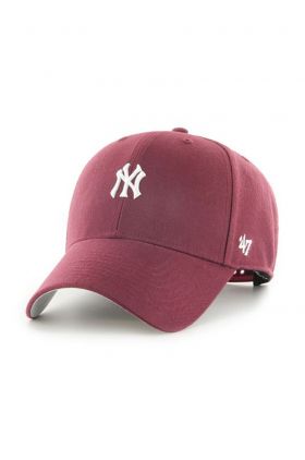 47brand sapca Mlb New York Yankees culoarea bordo, cu imprimeu