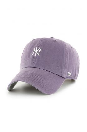 47brand sapca Mlb New York Yankees culoarea violet, cu imprimeu