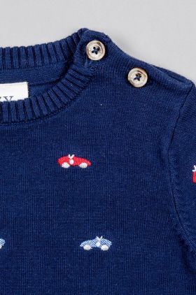 zippy hanorac de bumbac pentru copii culoarea albastru marin, modelator
