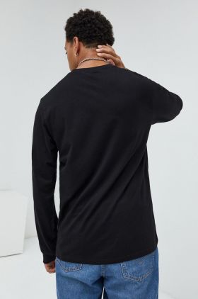 Dickies longsleeve din bumbac culoarea negru, cu imprimeu DK0A4Y4RBLK1-BLACK