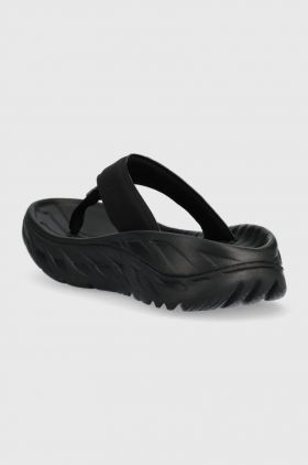 Hoka  șlapi Ora Recovery Flip femei, culoarea negru, cu platforma 1117910-BDGGR