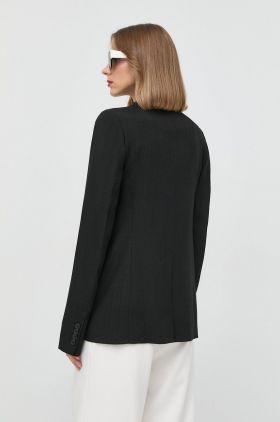 Victoria Beckham sacou culoarea negru, un singur rand de nasturi, neted